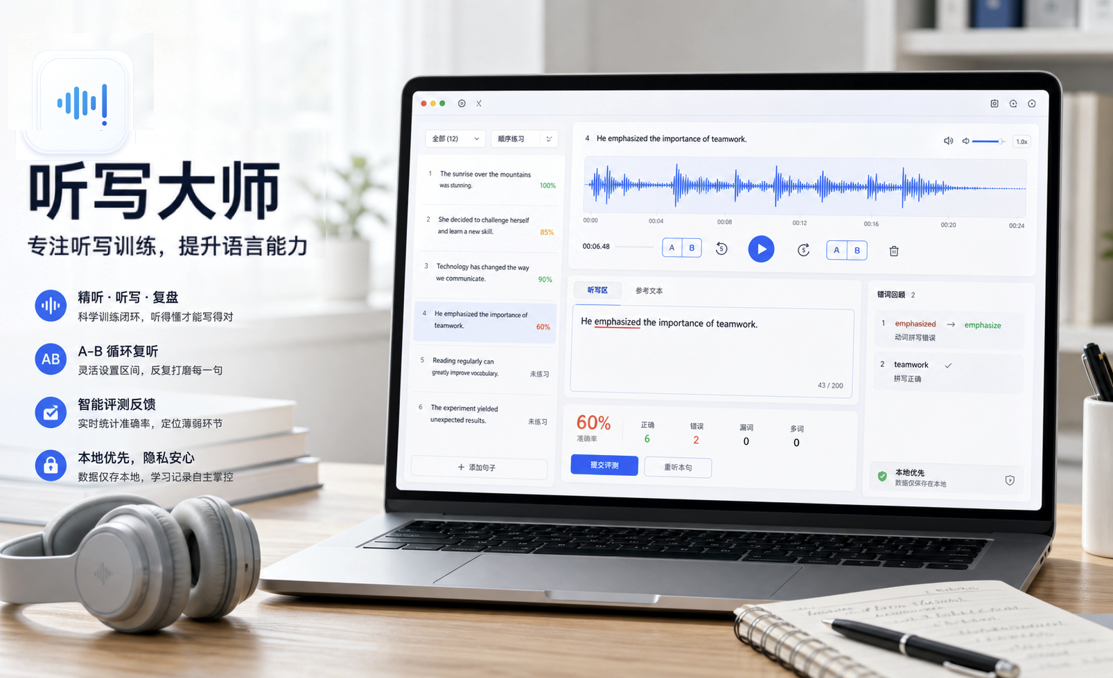 Drakvix Repeater desktop app interface